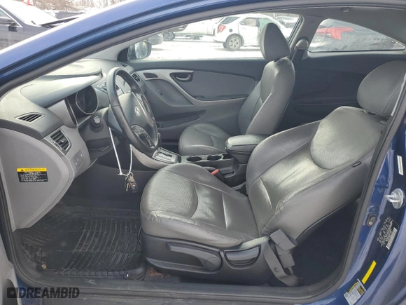2013 Hyundai Elantra Coupe GS PZEV with VIN KMHDH6AE3DU008935, listed as a Copart auction lot 88859555 with 63,660 mi miles and Salvage Title. Bid and sale history available at carsss.com. Image 7.