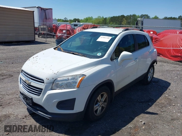 2015 Chevrolet Trax LT with VIN KL7CJLSBXFB238782, listed as a IAAI auction lot 41981340 with 148,742 mi miles. Bid and sale history available at carsss.com. Image 2.
