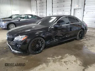 2019 Mercedes-Benz C 63 AMG with VIN 55SWF8GBXKU315731, listed as a Copart auction lot 63850085 with 49,246 mi miles and Salvage title. Bid and sale history available at DreamBid. Image 1.