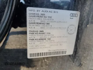2014 Audi Q5 with VIN WA1CMCFP5EA008579, listed as a Copart auction lot 72431054 with 195,517 mi miles and Salvage title. Bid and sale history available at DreamBid. Image 14.