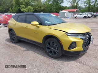 2022 Chevrolet Blazer RS with VIN 3GNKBERS9NS130659, listed as a IAAI auction lot 39295225 with 48,605 mi miles. Bid and sale history available at carsss.com. Image 1.