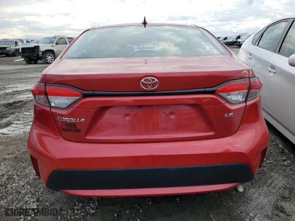 2021 Toyota Corolla LE with VIN 5YFEPMAEXMP188945, listed as a Copart auction lot 41630585 with 0 mi miles and Salvage Title. Bid and sale history available at carsss.com. Image 6.