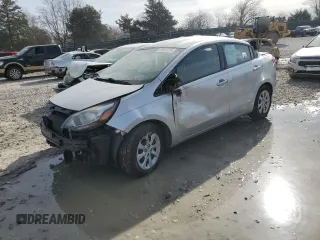 2015 Kia Rio LX with VIN KNADM4A3XF6506587, listed as a Copart auction lot 49625725 with 142,105 mi miles and Salvage Title. Bid and sale history available at carsss.com. Image 1.