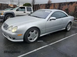 2002 Mercedes-Benz CL-Class AMG with VIN WDBPJ73J52A024668, listed as a Copart auction lot 44394705 with 0 mi miles and Clean Title. Bid and sale history available at carsss.com. Image 1.