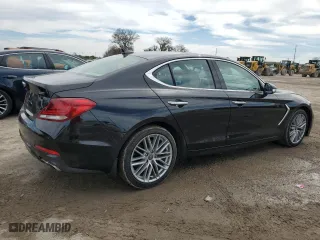2021 Genesis G70 2.0T with VIN KMTG64LA9MU076535, listed as a Copart auction lot 42027754 with 20,446 mi miles. Bid and sale history available at carsss.com. Image 3.