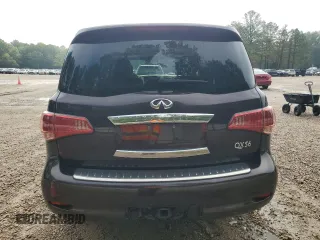 2011 Infiniti QX56 7-passenger with VIN JN8AZ2NE9B9006134, listed as a Copart auction lot 69789604 with 135,786 mi miles and Salvage Title. Bid and sale history available at carsss.com. Image 6.