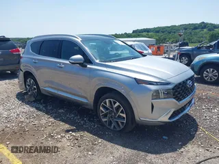 2022 Hyundai Santa Fe Calligraphy z VIN 5NMS5DAL4NH393955, wystawiony jako IAAI lot #42389987 z przebiegiem 35 863 mil mil oraz . Historia ofert i sprzedaży dostępna na DreamBid. Obrazek 1.