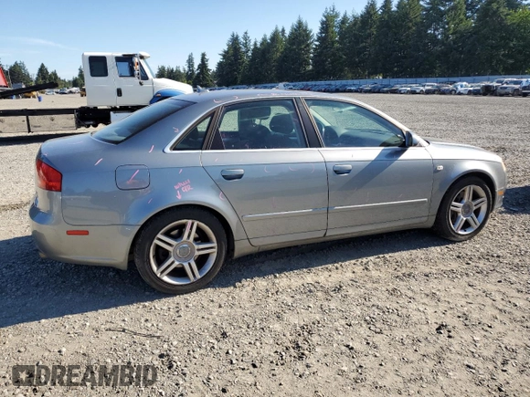 2007 Audi A4 2.0T with VIN WAUDF78E07A170949, listed as a Copart auction lot 63850645 with 176,621 mi miles and Salvage title. Bid and sale history available at DreamBid. Image 3.