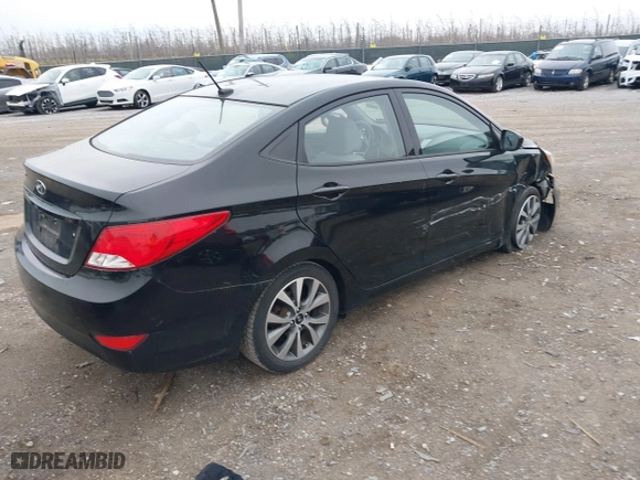 2017 Hyundai Accent SE with VIN KMHCT4AE3HU328826, listed as a IAAI auction lot 41863502 with 75,728 mi miles. Bid and sale history available at carsss.com. Image 4.