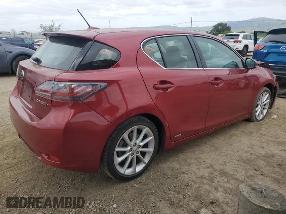 2013 Lexus CT 200h with VIN JTHKD5BH7D2128600, listed as a Copart auction lot 54270695 with 182,401 mi miles and Salvage title. Bid and sale history available at DreamBid. Image 3.