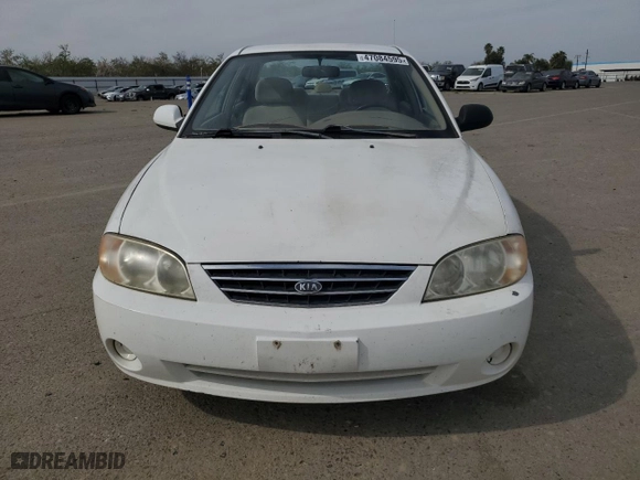 2003 Kia Spectra with VIN KNAFB121635229450, listed as a Copart auction lot 47084595 with 200,586 mi miles and Salvage Title. Bid and sale history available at carsss.com. Image 5.