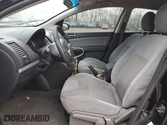 2012 Nissan Sentra S with VIN 3N1AB6AP9CL606999, listed as a Copart auction lot 52745775 with 172,568 mi miles and Salvage Title. Bid and sale history available at DreamBid. Image 7.