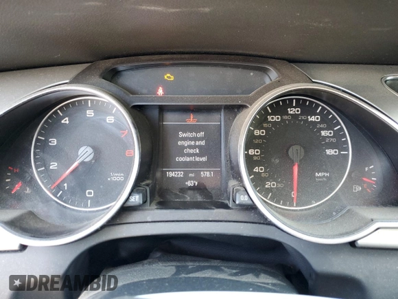 2009 Audi A5 with VIN WAUDK78T69A017408, listed as a Copart auction lot 53948485 with 194,232 mi miles and Salvage Title. Bid and sale history available at carsss.com. Image 9.