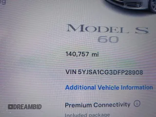 2013 Tesla Model S with VIN 5YJSA1CG3DFP28908, listed as a IAAI auction lot 41804041 with 140,756 mi miles and . Bid and sale history available at DreamBid. Image 15.