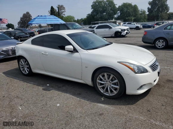 2014 Infiniti Q60 Coupe Journey with VIN JN1CV6EK0EM112666, listed as a Copart auction lot 53085515 with 0 mi miles and Salvage Title. Bid and sale history available at carsss.com. Image 4.