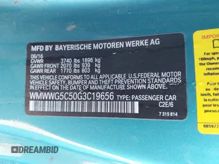 2016 MINI Convertible z VIN WMWWG5C50G3C19656, wystawiony jako IAAI lot #41429611 z przebiegiem 60 873 mil mil oraz . Historia ofert i sprzedaży dostępna na DreamBid. Obrazek 9.