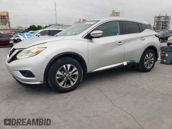 2016 Nissan Murano SV with VIN 5N1AZ2MG2GN142811, listed as a Copart auction lot 52642815 with 180,528 mi miles and Salvage Title. Bid and sale history available at carsss.com. Image 1.