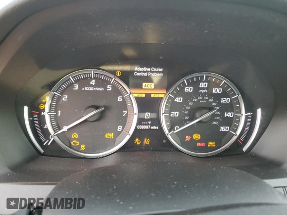 2019 Acura MDX Advance with VIN 5J8YD3H84KL001402, listed as a Copart auction lot 85201244 with 38,007 mi miles and Salvage title. Bid and sale history available at DreamBid. Image 9.