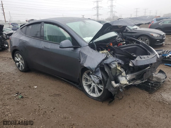2023 Tesla Model Y Long Range with VIN 7SAYGDEE8PF877148, listed as a Copart auction lot 86448004 with 13,359 mi miles and Salvage Title. Bid and sale history available at carsss.com. Image 4.