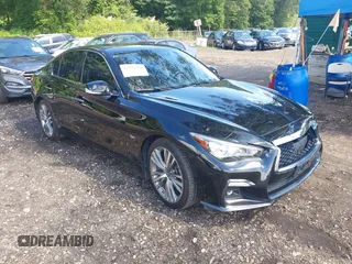 2018 Infiniti Q50 Luxe with VIN JN1EV7AR1JM438651, listed as a IAAI auction lot 42704786 with 73,672 mi miles and . Bid and sale history available at DreamBid. Image 1.
