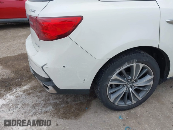 2017 Acura MDX w/Technology Pkg with VIN 5FRYD4H55HB022084, listed as a IAAI auction lot 41585958 with 57,458 mi miles. Bid and sale history available at carsss.com. Image 6.