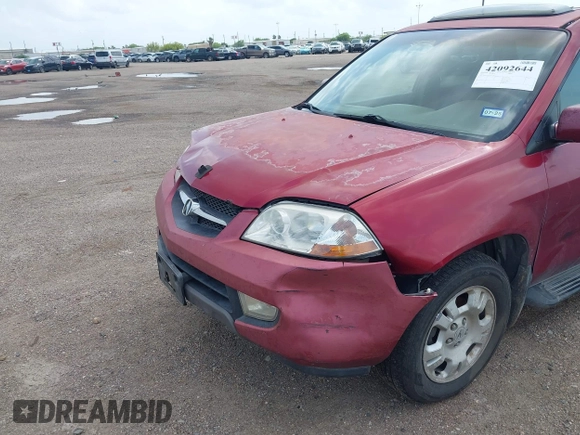 2002 Acura MDX with VIN 2HNYD182X2H510433, listed as a IAAI auction lot 42092644 with 1 mi miles. Bid and sale history available at carsss.com. Image 6.