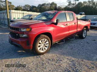 2020 Chevrolet Silverado 1500 Custom with VIN 1GCRWBEF0LZ132559, listed as a Copart auction lot 75050384 with 114,446 mi miles and Salvage Title. Bid and sale history available at carsss.com. Image 1.