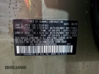 2024 Subaru Outback Premium с VIN 4S4BTAFC8R3125942, выставлен на аукционе Copart как лот 49452705 с пробегом 23 111 миль миль и Списание • Salvage title. История ставок и продаж доступна на DreamBid. Изображение 16.