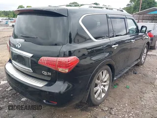 2013 Infiniti QX56 with VIN JN8AZ2NF7D9530166, listed as a IAAI auction lot 42360609 with 214,484 mi miles and . Bid and sale history available at DreamBid. Image 4.