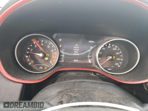 2018 Jeep Compass Trailhawk with VIN 3C4NJDDB4JT373701, listed as a Copart auction lot 87695675 with 90,005 mi miles and Clean Title. Bid and sale history available at carsss.com. Image 9.