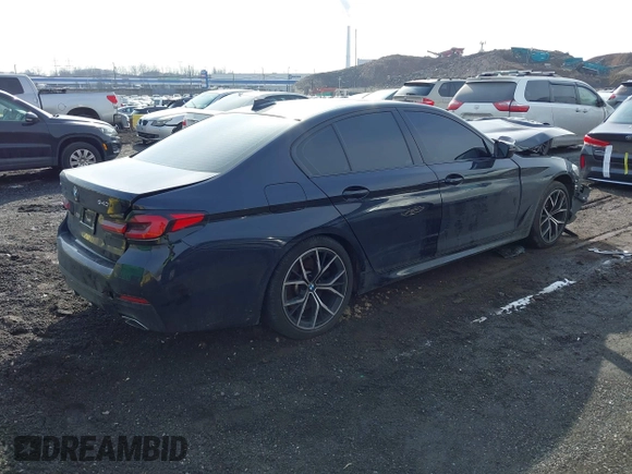 2021 BMW 5 Series 540i xDrive with VIN WBA73BJ07MWW98297, listed as a IAAI auction lot 41476777 with 47,693 mi miles and . Bid and sale history available at DreamBid. Image 4.