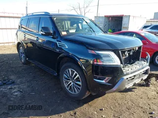 2021 Nissan Armada SV with VIN JN8AY2ACXM9145828, listed as a IAAI auction lot 41336646 with 108,603 mi miles. Bid and sale history available at carsss.com. Image 1.