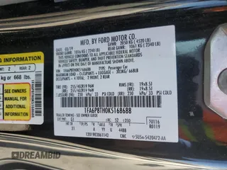2019 Ford Mustang EcoBoost with VIN 1FA6P8TH0K5168688, listed as a Copart auction lot 52541865 with 91,764 mi miles and Salvage title. Bid and sale history available at DreamBid. Image 13.