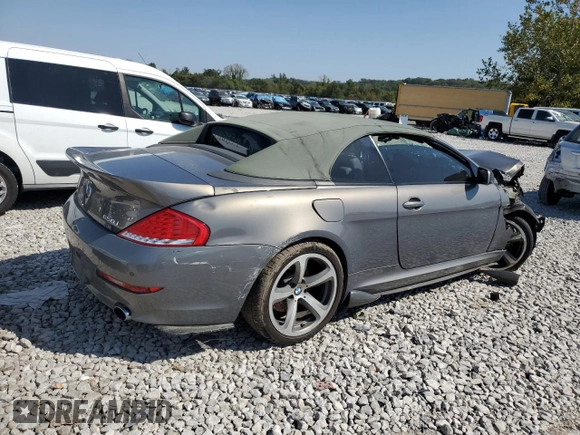 2008 BMW 6 Series 650i with VIN WBAEB53588CX63265, listed as a Copart auction lot 73681864 with Not Provided miles and Salvage Title. Bid and sale history available at DreamBid. Image 3.