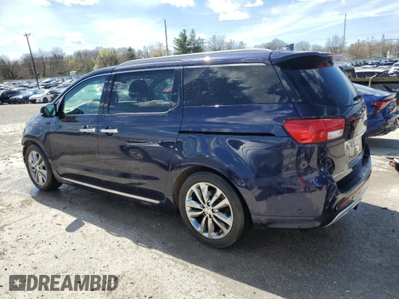 2018 Kia Sedona SX-L with VIN KNDME5C12J6379862, listed as a Copart auction lot 50161965 with 95,799 mi miles and Salvage Title. Bid and sale history available at carsss.com. Image 2.