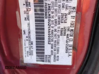1997 Mercury Sable GS with VIN 1MELM50U2VA600052, listed as a Copart auction lot 58556795 with 65,848 mi miles and Salvage title. Bid and sale history available at DreamBid. Image 12.