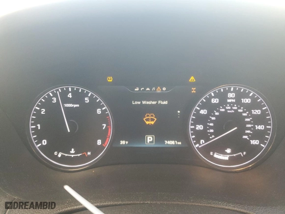 2016 Hyundai Genesis 3.8L with VIN KMHGN4JE5GU114818, listed as a Copart auction lot 88043335 with 74,061 mi miles and Salvage Title. Bid and sale history available at carsss.com. Image 9.