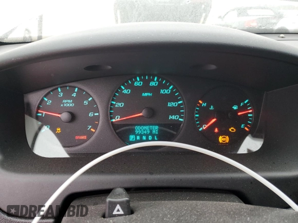 2015 Chevrolet Impala LS with VIN 2G1WA5E3XF1156723, listed as a Copart auction lot 44007025 with 99,349 mi miles and Salvage title. Bid and sale history available at DreamBid. Image 9.