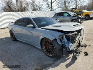 2021 Dodge Charger SRT Hellcat Redeye Widebody with VIN 2C3CDXL91MH630216, listed as a Copart auction lot 43798575 with 24,707 mi miles and Salvage Title. Bid and sale history available at carsss.com. Image 4.