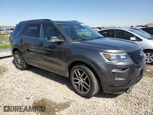 2018 Ford Explorer Sport with VIN 1FM5K8GT0JGB31061, listed as a Copart auction lot 58143375 with 97,149 mi miles and Salvage title. Bid and sale history available at DreamBid. Image 4.