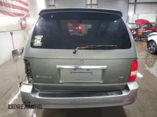 2005 Kia Sedona LX with VIN KNDUP132256690810, listed as a Copart auction lot 50096505 with 88,003 mi miles and Salvage Title. Bid and sale history available at carsss.com. Image 6.