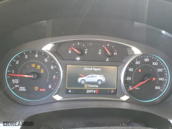 2023 Chevrolet Traverse LT Cloth with VIN 1GNERGKW0PJ292007, listed as a Copart auction lot 45939405 with 25,914 mi miles and Salvage Title. Bid and sale history available at carsss.com. Image 9.