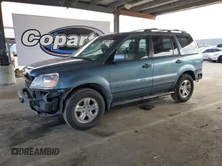 2005 Honda Pilot EX-L with RES with VIN 2HKYF18625H547443, listed as a Copart auction lot 53886715 with 162,478 mi miles and Salvage Title. Bid and sale history available at carsss.com. Image 1.