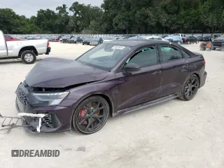 2024 Audi RS 3 with VIN WUAG4DGY6RA907285, listed as a Copart auction lot 59847024 with 636 mi miles and Non repairable. Bid and sale history available at DreamBid. Image 1.
