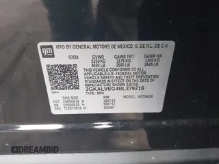 2024 GMC Terrain SLT с VIN 3GKALVEG4RL379216, выставлен на аукционе IAAI как лот 41887426 с пробегом 5 906 миль миль и . История ставок и продаж доступна на DreamBid. Изображение 9.