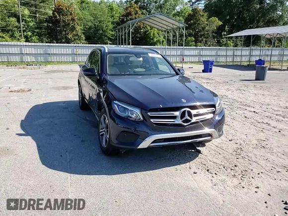 2019 Mercedes-Benz GLC 300 with VIN WDC0G4JB1K1002639, listed as a Copart auction lot 58216615 with 52,160 mi miles and Salvage title. Bid and sale history available at DreamBid. Image 14.