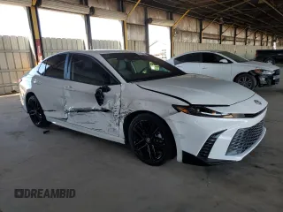 2025 Toyota Camry LE with VIN 4T1DAACK8SU065932, listed as a Copart auction lot 44106555 with 5,392 mi miles and Salvage Title. Bid and sale history available at carsss.com. Image 4.