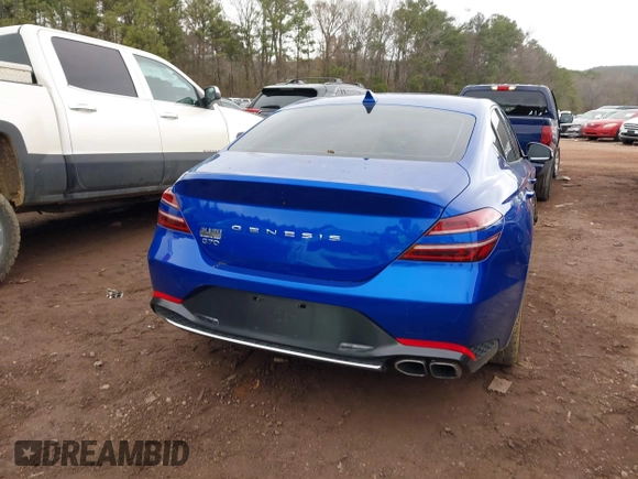 2022 Genesis G70 2.0T with VIN KMTG34TA4NU086948, listed as a IAAI auction lot 41565803 with 51,629 mi miles. Bid and sale history available at carsss.com. Image 16.