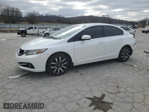2015 Honda Civic EX-L with VIN 19XFB2F90FE003552, listed as a Copart auction lot 48020205 with 129,021 mi miles and Salvage Title. Bid and sale history available at DreamBid. Image 1.
