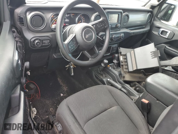 2021 Jeep Wrangler Sport with VIN 1C4GJXAN4MW663492, listed as a Copart auction lot 88965225 with 54,931 mi miles and Salvage title. Bid and sale history available at DreamBid. Image 8.